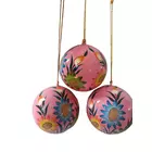 Décorations de Noël en papier mâché fabriquées à la main (lot de 3)