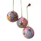 Décorations de Noël en papier mâché fabriquées à la main (lot de 3)