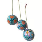 Décorations de Noël faites à la main de couleur bleue (lot de 3)