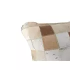 Kissenbezug aus bedrucktem Leder in Weiß und Braun