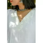 Nargis - Ensemble Kurta en coton blanc