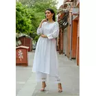 Kund - Weißes, weiches Kurta-Set aus Baumwolle