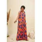 Orange Purple Sleeveless Comfort Dress