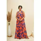 Orange Purple Sleeveless Comfort Dress