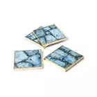 Blue Agate Coasters Square