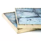 Blue Agate Coasters Square