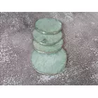 Grüne Aventurin-Untersetzer mit Goldrand - rund, 4 Stück