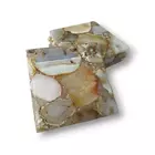 Golden Brown Agate Coasters