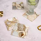 Golden Brown Agate Coasters