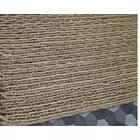 Hanwoven narural jute rug with RIB pattern