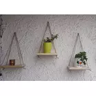 Pack of 3- Rustic Macrame Jute, Hemp Macrame Shelf, Plant Holder Shelf, Hanging Shelf