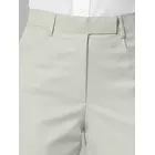 Slim Fit Poly Cotton Mid Waist Formell Byxa - Sage Green
