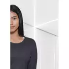 Top corto de algodón gris oscuro jaspeado
