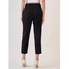 Black Pleated Above Ankle length Trouser