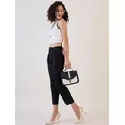 Black Pleated Above Ankle length Trouser