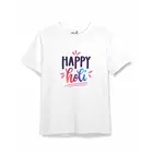 Minicult Cotton Holi Half Sleeve Tshirt for Family (Pack of 1)