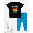Minikult bomull för barn byxor och halvärmad T-shirt Combo set-Ljusblå