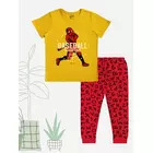 Minicult cotton kids Pants and Half sleeve T-shirt Combo set-Musturd Yellow