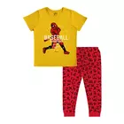 Minicult cotton kids Pants and Half sleeve T-shirt Combo set-Musturd Yellow