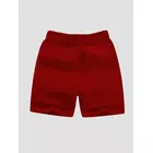 Minicult Cotton Boys Shorts with Pockets and Drawstring (Pack of 1)-Red
