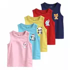 Chalecos de algodón para bebé de corte regular unisex de Minicult Basics en colores sólidos, multicolor (paquete de 5)