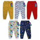 Minicult Boy's Regular Fit Pyjamasbyxor i bomull, flerfärgade (pack med 5)
