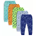 Pantalones de pijama de algodón Minicult con colores brillantes y divertidos estampados por todas partes para niños y niñas verde