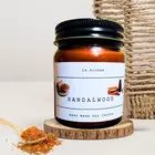 Sandalwood Scented Candle in Amber Jar