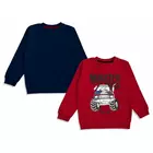 Minicult Cotton Full Sleeve T Shirts for Boys and Girls (Pack of 2)-Red & Navy