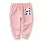 Pantalones de pijama de algodón Minicult con estampado integral para niños y niñas (diseños multicolores) (ajuste regular) (paquete de 5) rosa