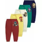 Minicult Cotton Baby Pajama Pants with Super Hero Character Prints and Colors(Pack of 5)