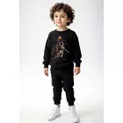 Minicult Black Cotton Printed Sweatshirt - Kids' Winter Wear