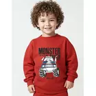 Minicult Unisex Fleece Round Neck Sweatshirt - Red (11-12 Years)