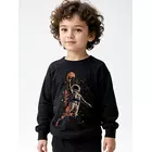 Minicult Black Cotton Printed Sweatshirt - Kids' Winter Wear