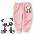 Pantalones de pijama de algodón Minicult con estampado integral para niños y niñas (diseños multicolores) (ajuste regular) (paquete de 5) rosa