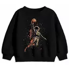 Minicult Black Cotton Printed Sweatshirt - Kids' Winter Wear