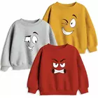 Minicult Kids' Multicolor Cotton Blend Sweatshirt - Emotions Pack of 3
