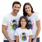 Minicult Cotton Holi T-shirt med halv ärm för familjen (paket med 1)