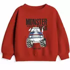 Minicult Unisex Fleece Round Neck Sweatshirt - Red (11-12 Years)