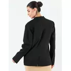 Blazer noir coupe oversize à revers crantés