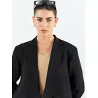 Blazer noir coupe oversize à revers crantés