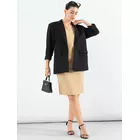 Blazer noir coupe oversize à revers crantés