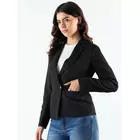 Schicker schwarzer asymmetrischer Blazer