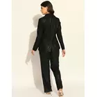 Black Sequined Single-Breasted Party Blazer with Trouser