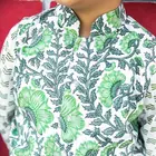 Green Cotton Block Print Dhoti Kurta Jacket Set for Boys