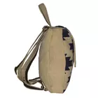 Hopofly Canvas & Leather Multicolour Jion Backpack Bag - 11x12.5x3 inch