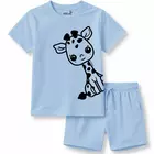 Minicult matchande bomullst-shirt och shorts med söta djurtryck (giraffkombination 2) (2-pack) (3-6 st)