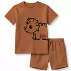 Minicult matchande bomullst-shirt och shorts med söta djurtryck (lejonkombination) (2-pack) (3-6 st)