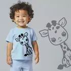Minicult matchande bomullst-shirt och shorts med söta djurtryck (giraffkombination 2) (2-pack) (3-6 st)