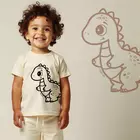 Minicult matchande bomullst-shirt och shorts med söta djurtryck (Dinosaurie) (18-24 MTS)